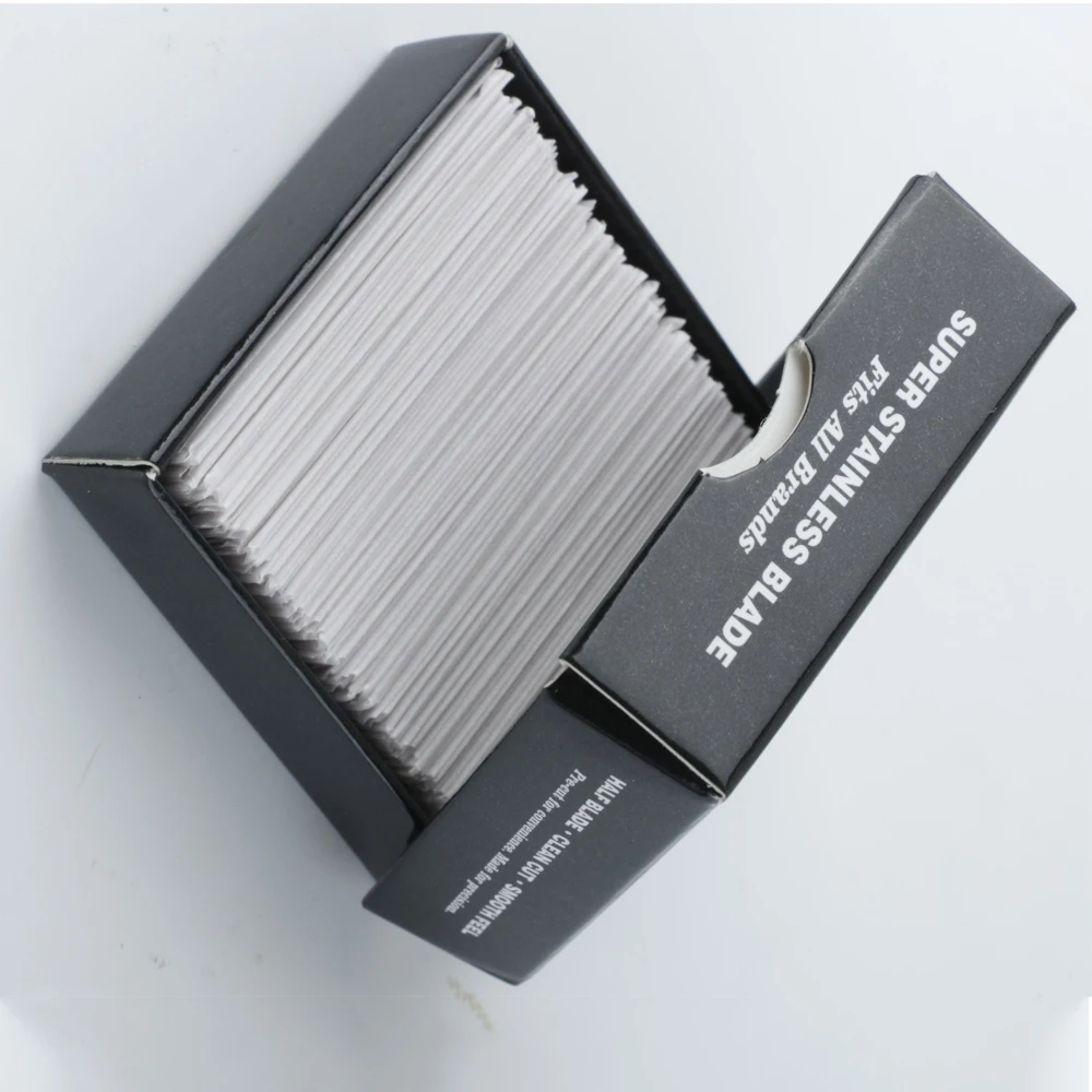15/100pcs Box Professional Stainless Steel Razor Blade Manual Shaver Double And Single-Sided Blade Men Shaving Replacement Blade