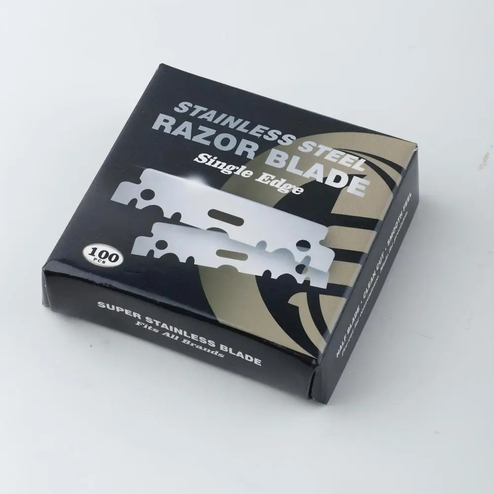 15/100pcs Box Professional Stainless Steel Razor Blade Manual Shaver Double And Single-Sided Blade Men Shaving Replacement Blade