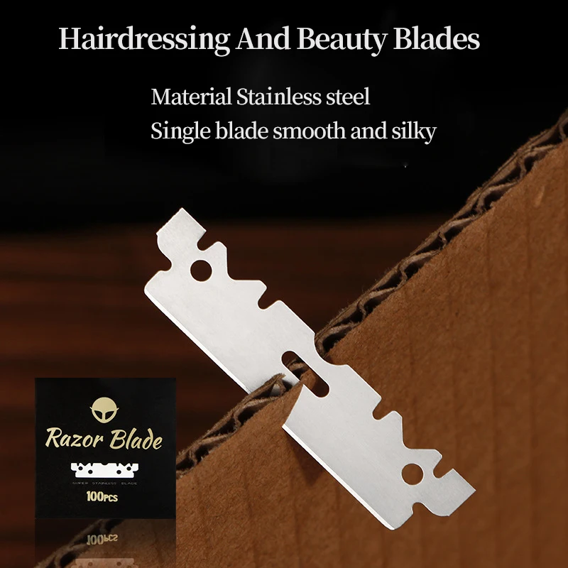 15/100pcs Box Professional Stainless Steel Razor Blade Manual Shaver Double And Single-Sided Blade Men Shaving Replacement Blade