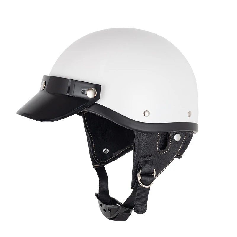 3 Snap-Button Visor Jet Helmet Visor Brim for Small Motorcycle Scooter Helmet Accessory Universal Fit