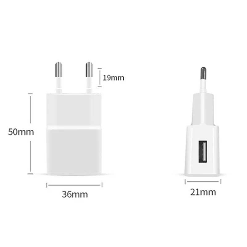 5V 1A Dual USB Charger EU Plug Portable Travel Power Adapter Fast Charging Universal For iPhone Android Smartphone