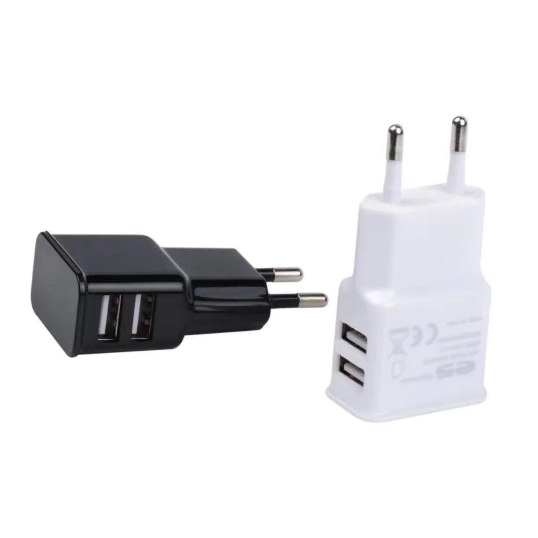5V 1A Dual USB Charger EU Plug Portable Travel Power Adapter Fast Charging Universal For iPhone Android Smartphone