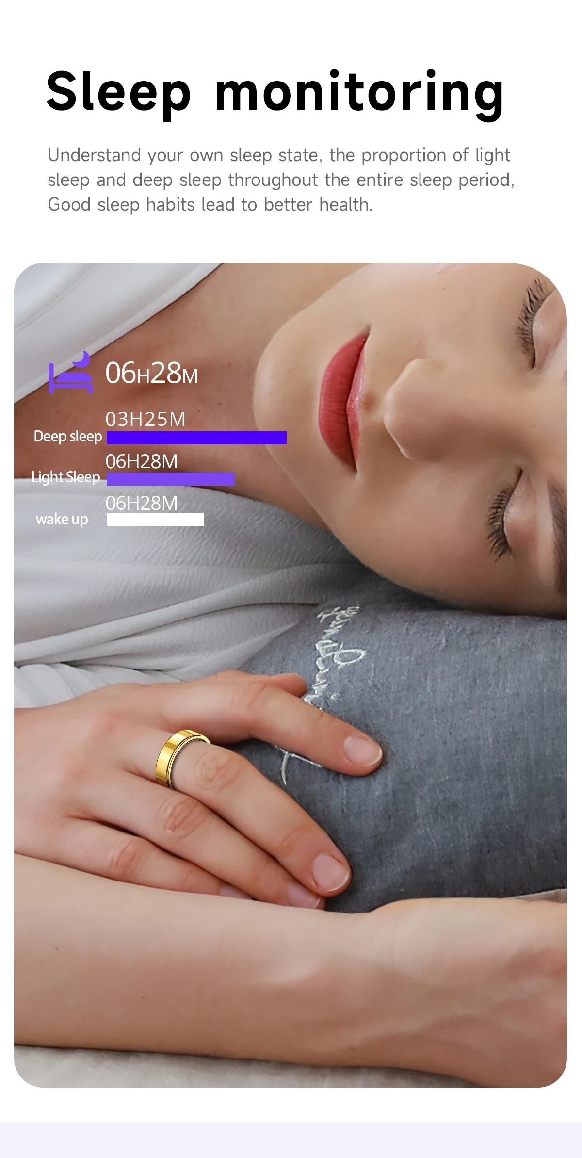 2026 New Smart Ring Heart Rate Blood Pressure Sleep Monitoring Motion Tracking IP68 Waterproof Men Women Smart Ring Holiday Gift