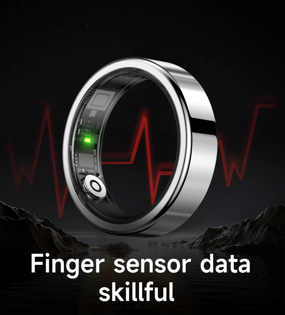 2026 New Smart Ring Heart Rate Blood Pressure Sleep Monitoring Motion Tracking IP68 Waterproof Men Women Smart Ring Holiday Gift