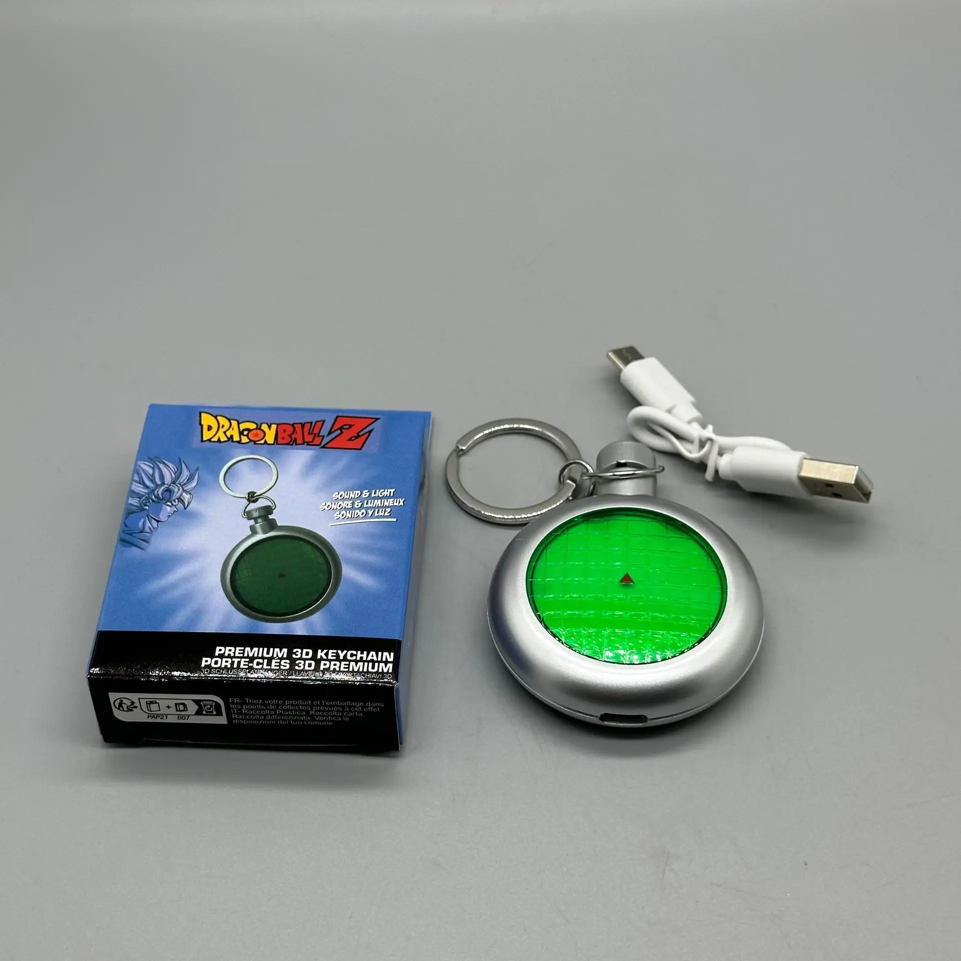 Dragon Ball Radar Keychain Rechargeable With Sound And Light Feature Backpack Ornament Collectible Keychain Gift For Fans