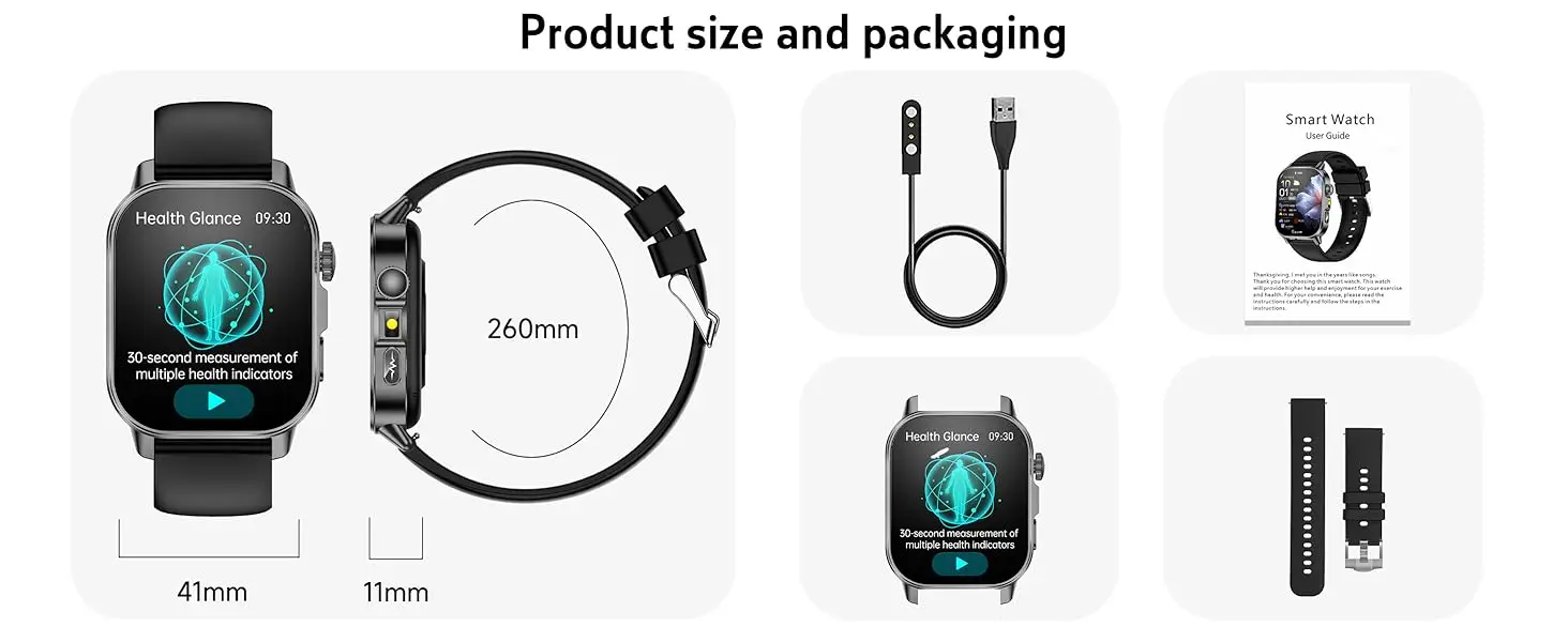 New Men Accurate Health Diagnosis ECG Smart Watch Blood Pressure Blood Oxygen Blood Fat Uric Acid Temp Bluetooth call Smartwatch