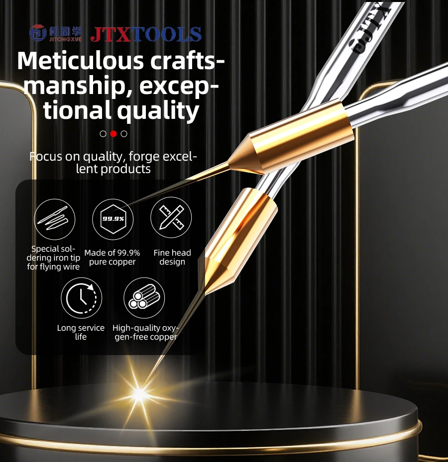NEW 0.1mm Ultra-Fine Soldering Iron Tip Special For Screen Jumper Suitable For 210 Series Soldering Iron Tips JTX S1