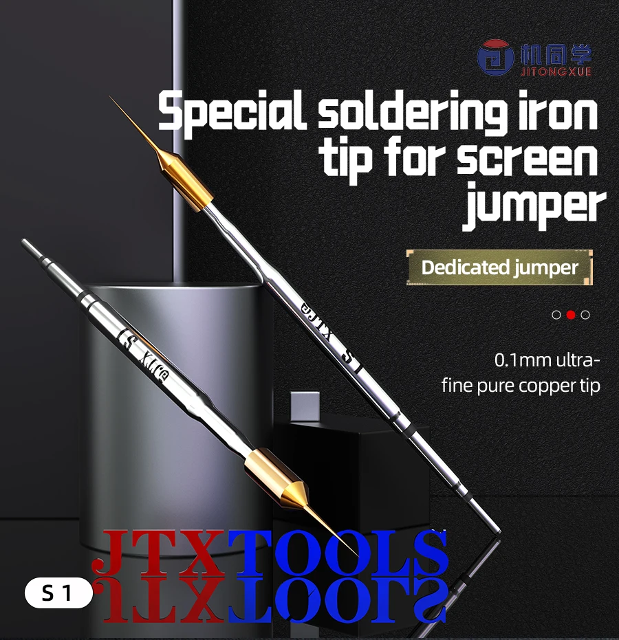 NEW 0.1mm Ultra-Fine Soldering Iron Tip Special For Screen Jumper Suitable For 210 Series Soldering Iron Tips JTX S1