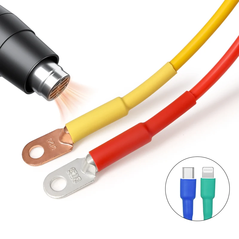 2M 11 Colors 3:1 with Glue Heat Shrink Tube 1.6mm ~ 50mm Dual Wall Adhesive Lined Polyolefin Shrinkage Wire Cable Protect Sleeve