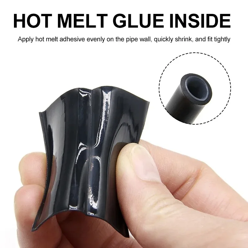 2M 11 Colors 3:1 with Glue Heat Shrink Tube 1.6mm ~ 50mm Dual Wall Adhesive Lined Polyolefin Shrinkage Wire Cable Protect Sleeve