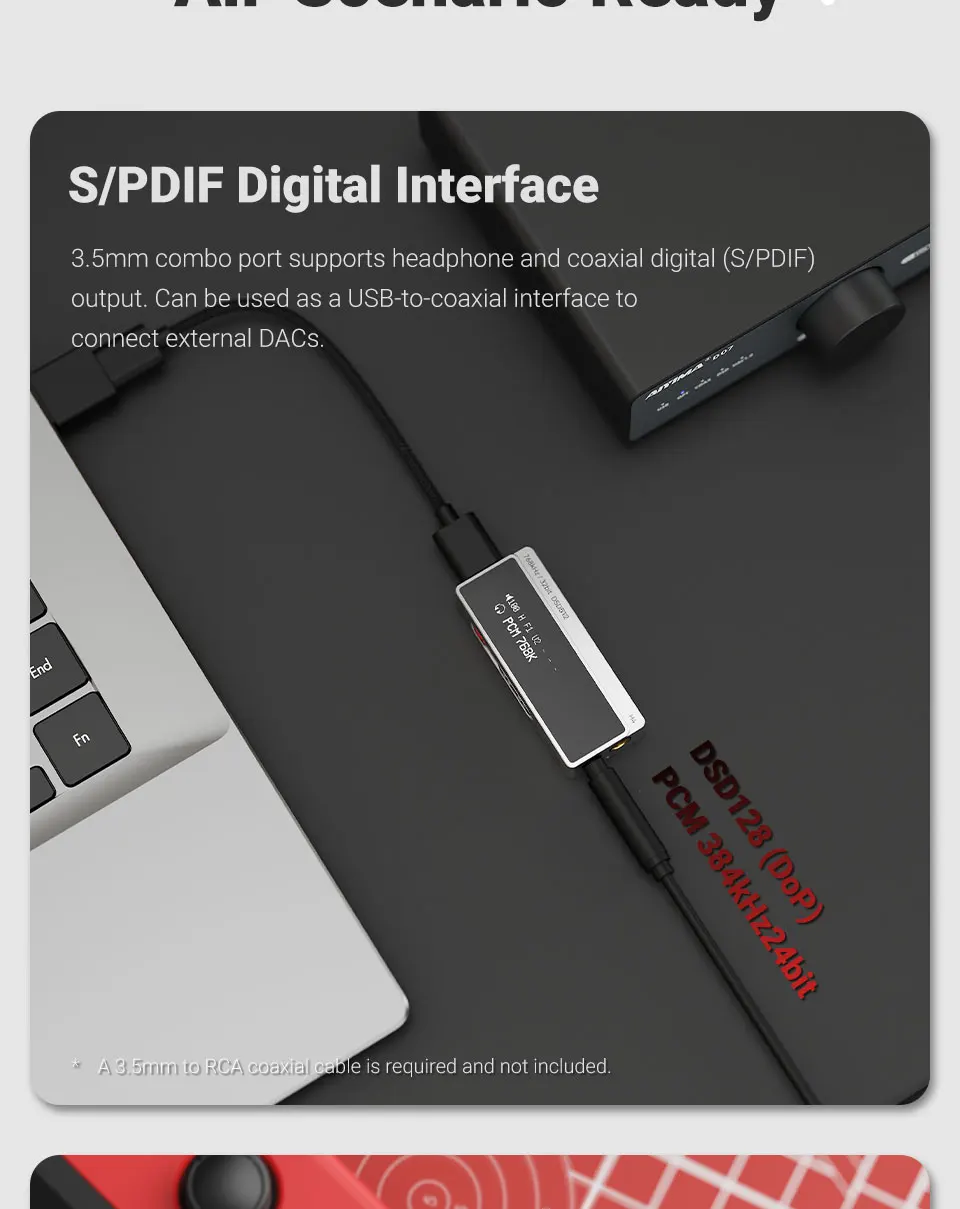 AIYIMA H4 HIFI Portable Headphone Amplifier USB DAC AMP ES9039Q2M PCM768 DSD512 4.4mm Balanced/3.5mm Jack Output OLED Display