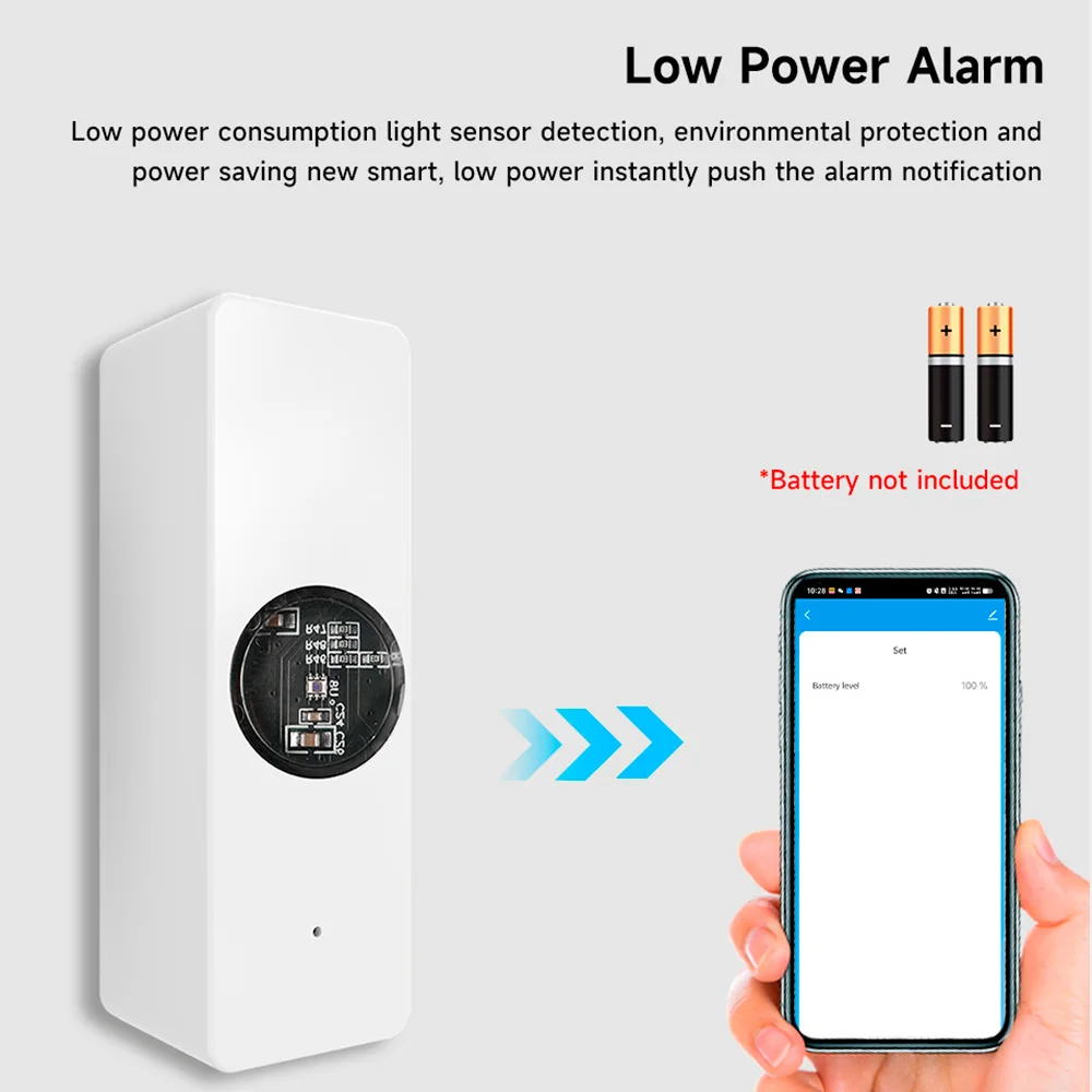 Tuya ZigBee Light Sensor Luminance Brightness Detector Smart Home Illumination Sensor Works with Smart Life