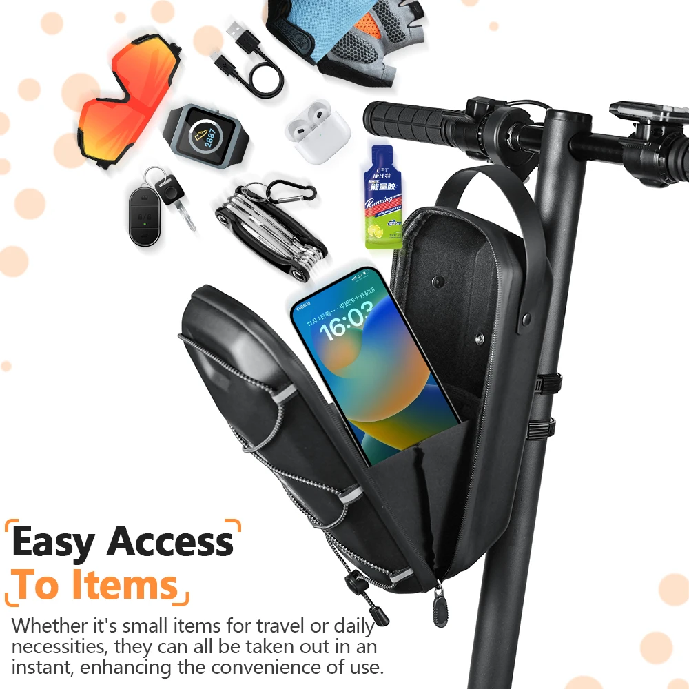 NEWBOLER 3L/5L Electric Scooter EVA Hard Shell Hanging Bag Headband Folding Electric Bicycle Quick Release Electric Scooter Bag