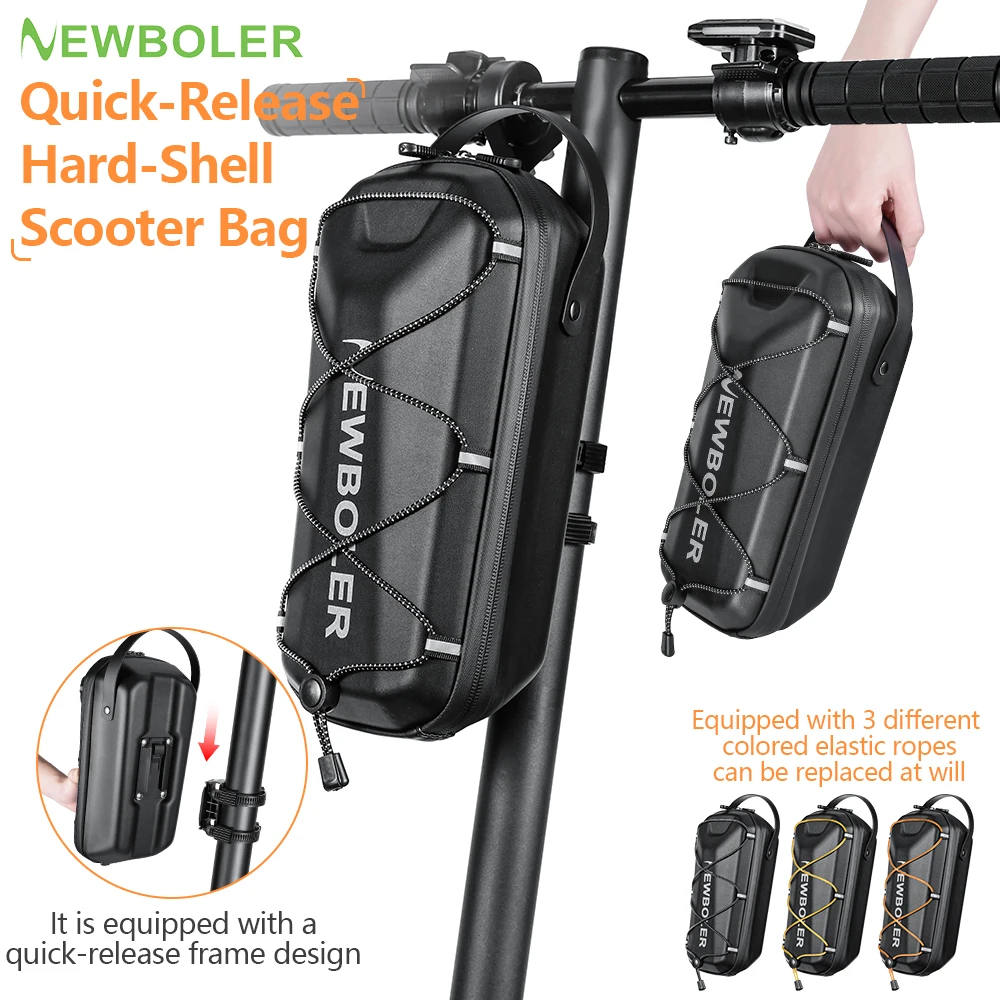 NEWBOLER 3L/5L Electric Scooter EVA Hard Shell Hanging Bag Headband Folding Electric Bicycle Quick Release Electric Scooter Bag