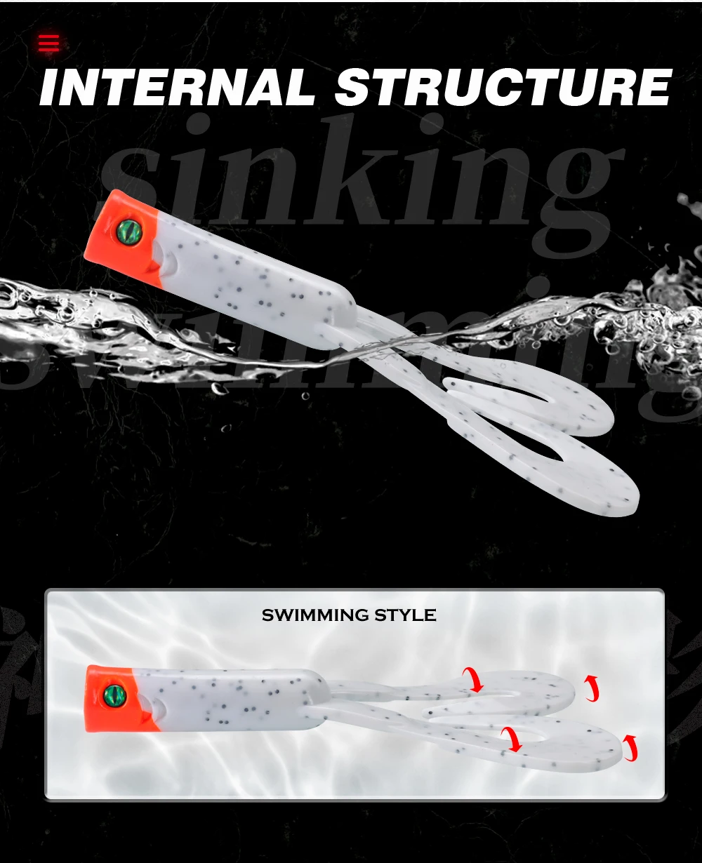 Hunthouse 3PCS/lot Twin Tail Trailer Soft Fishing Lures Silicone Spinning Souple 145mm/21.7g 175mm/36.7g PVC For Pike LW234