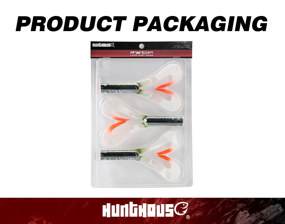 Hunthouse 3PCS/lot Twin Tail Trailer Soft Fishing Lures Silicone Spinning Souple 145mm/21.7g 175mm/36.7g PVC For Pike LW234