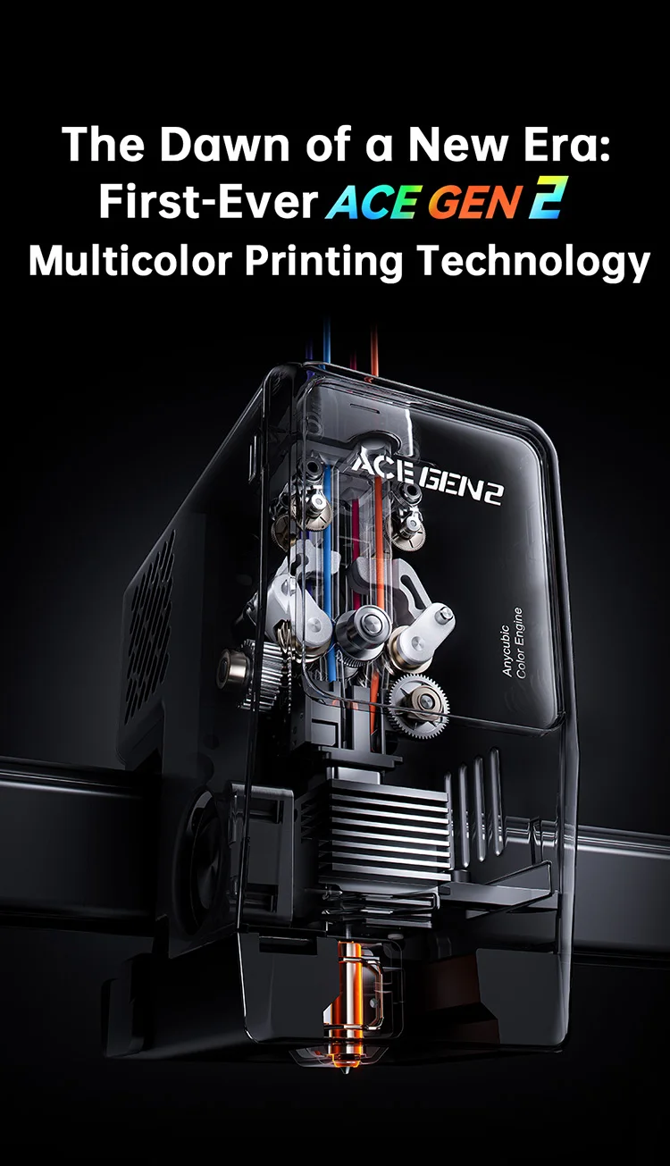NEW ANYCUBIC Kobra X Multi-color 3D Printer Built in 4 Color Soft & Hard Materail Printing Max 600mm/s Print Speed 3D Printer