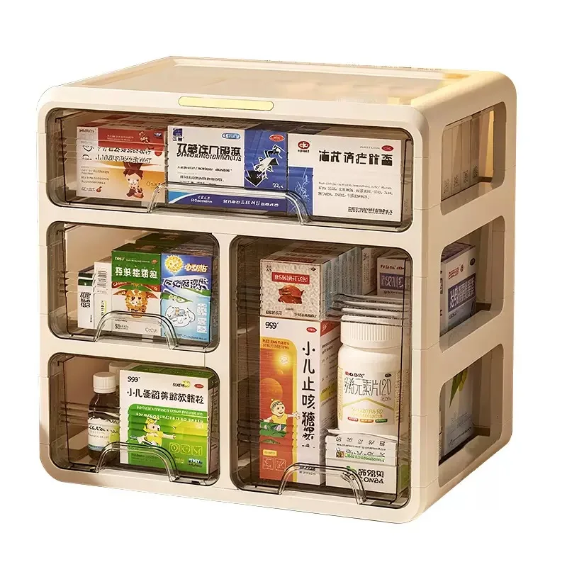 Large Capacity Home Medical Storage Box, Multi-layer Drawer Type Medicine Organizer, Multifunctional Drug Storage Cabinet for Ho