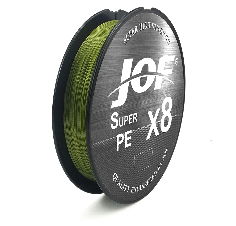 JOF 15-100LB X8 Braided Fishing Line Abrasion Resistant Superline Zero Stretch for Saltwater and Freshwater 150M 300M 500M