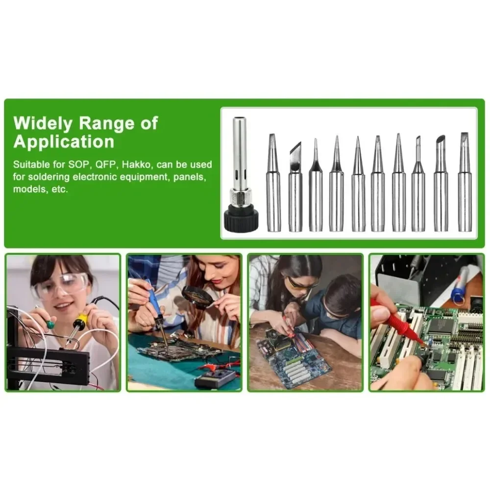 900M-T Series Welding Tips Lead-Free Welding Solder Tip Pure Copper Soldering Iron Head Welding Soldering Accessories