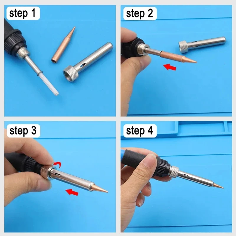 900M-T Series Welding Tips Lead-Free Welding Solder Tip Pure Copper Soldering Iron Head Welding Soldering Accessories