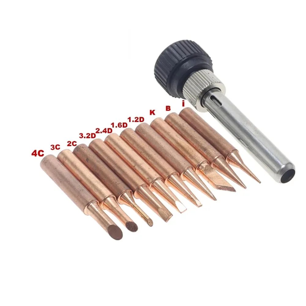 900M-T Series Welding Tips Lead-Free Welding Solder Tip Pure Copper Soldering Iron Head Welding Soldering Accessories