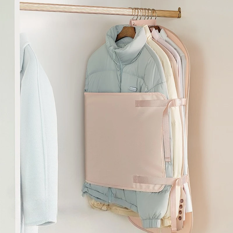 Wardrobe Compressed Storage Board Closet Space Saver Compression Strap for Down Jacket Coat Sweater Travel Clothes Organizer Bag