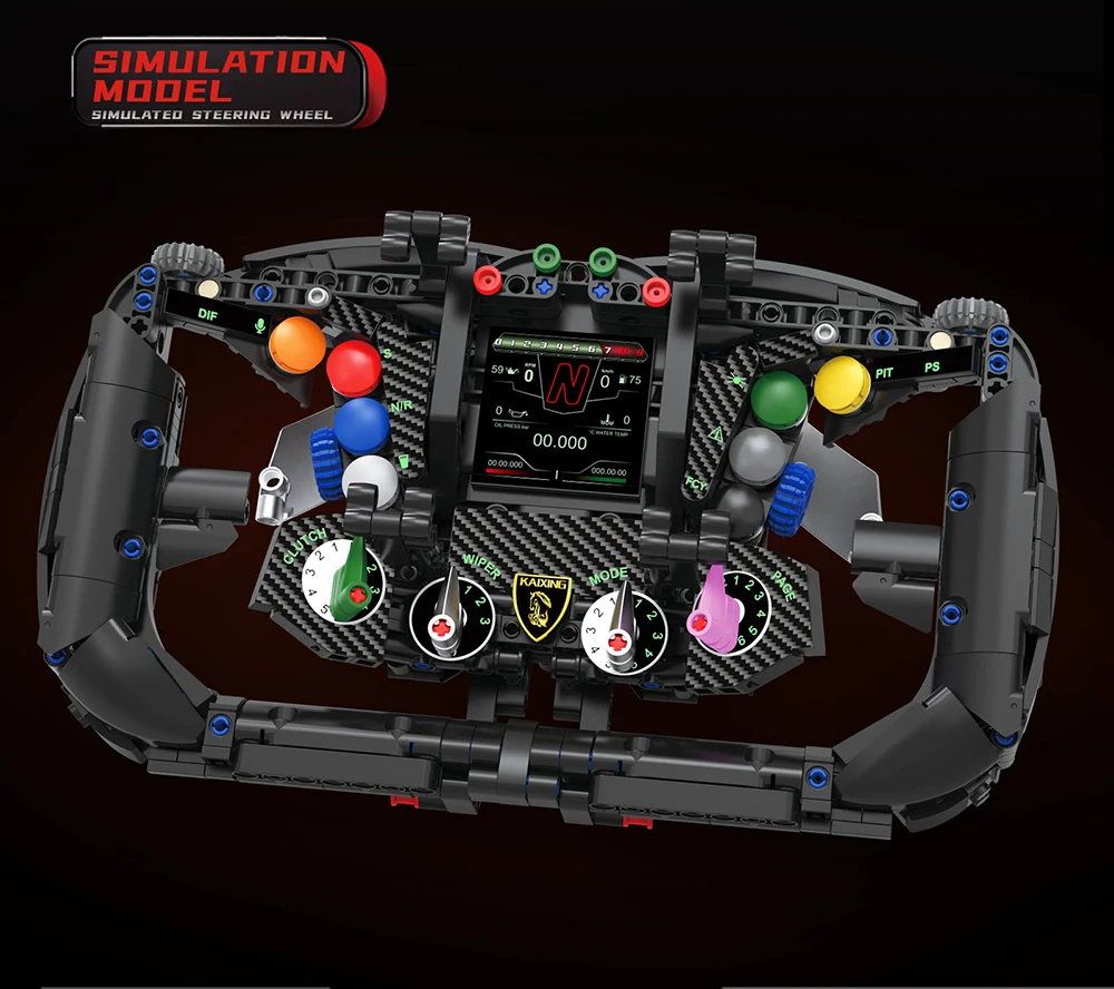 Technical Blocks Formula Racing Vehicle Steering Wheel Machine Creative MOC Building Block Toys Birthday Gifts for Adult 800+pcs