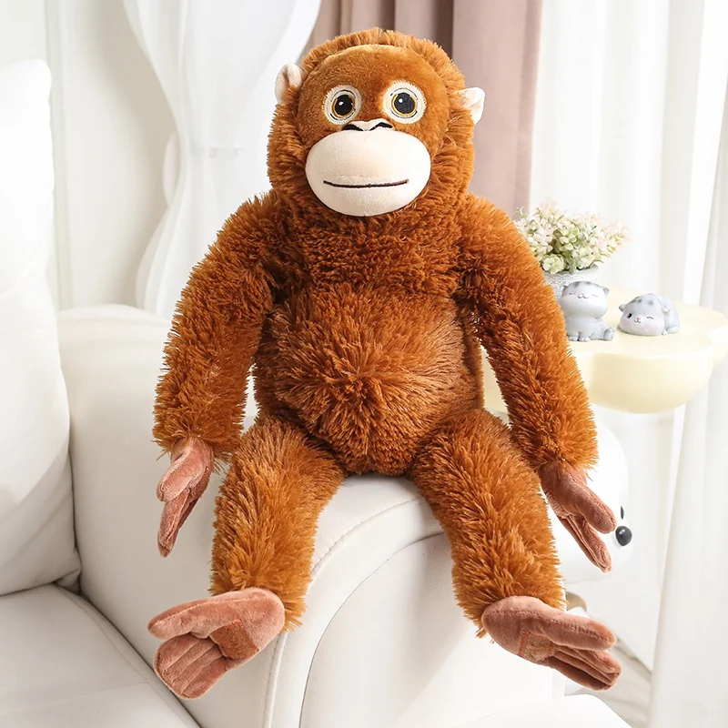 30/60/90CM Lifelike Monkey Orangutan Plushies Dolls Cartoon Gorilla Plush Stuffed Animal Toy Room Decor