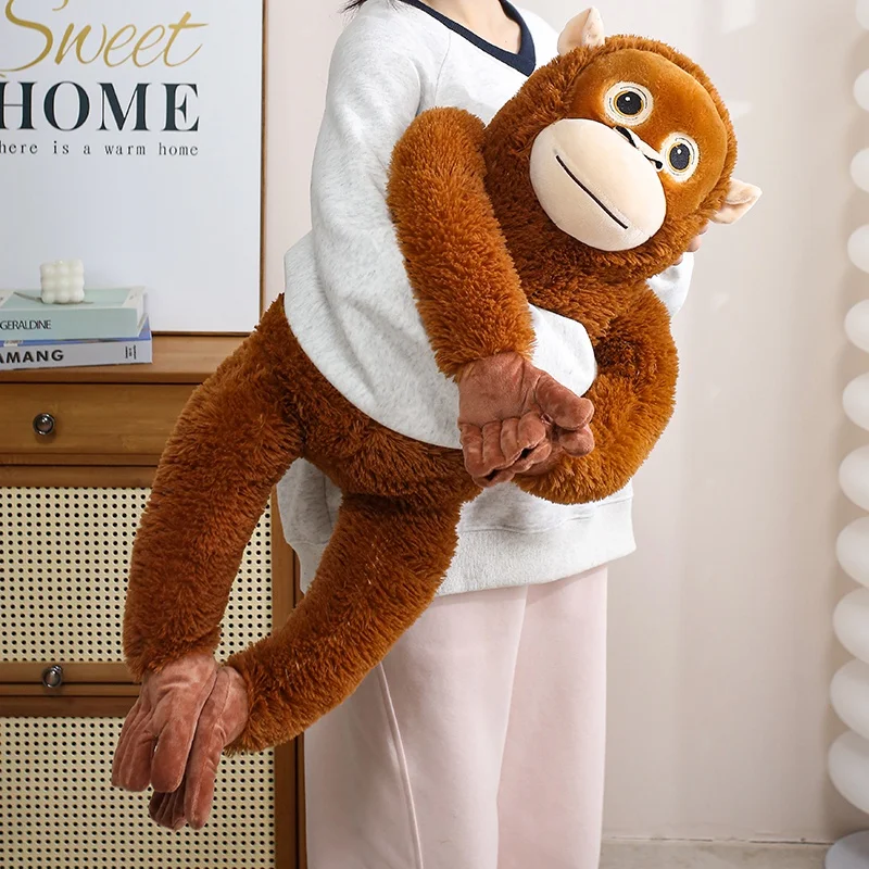 30/60/90CM Lifelike Monkey Orangutan Plushies Dolls Cartoon Gorilla Plush Stuffed Animal Toy Room Decor