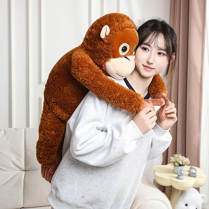 30/60/90CM Lifelike Monkey Orangutan Plushies Dolls Cartoon Gorilla Plush Stuffed Animal Toy Room Decor