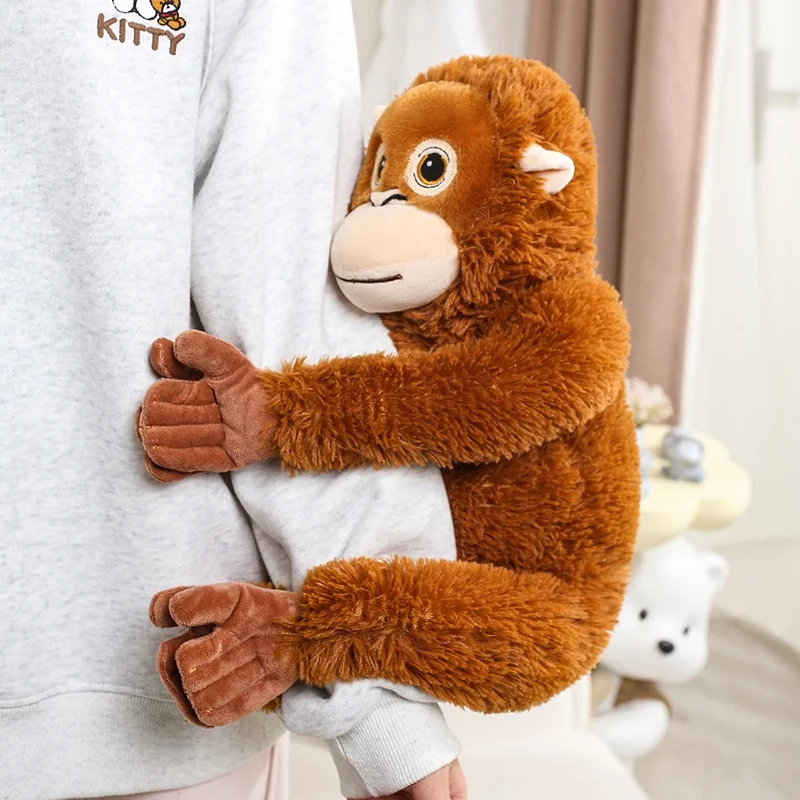 30/60/90CM Lifelike Monkey Orangutan Plushies Dolls Cartoon Gorilla Plush Stuffed Animal Toy Room Decor