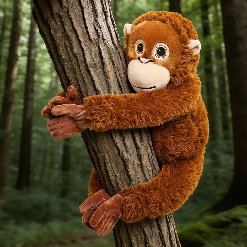 30/60/90CM Lifelike Monkey Orangutan Plushies Dolls Cartoon Gorilla Plush Stuffed Animal Toy Room Decor