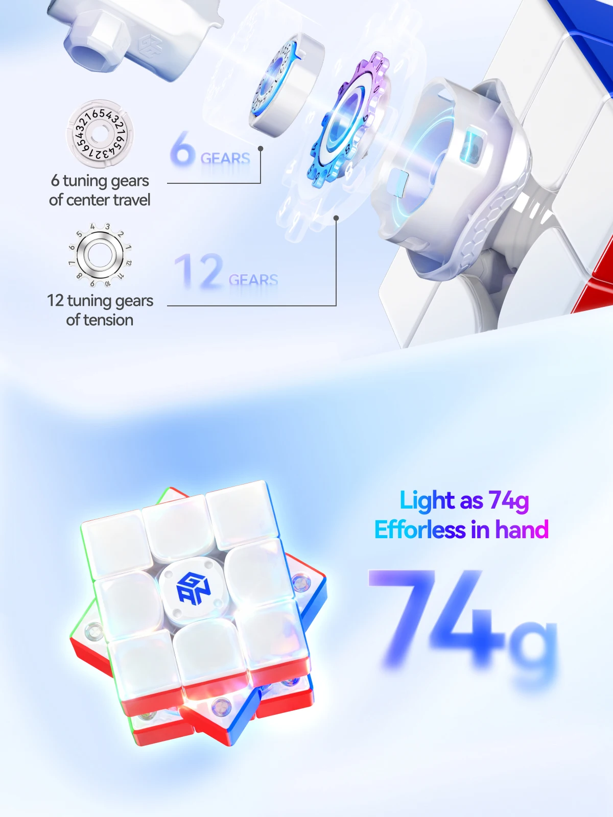 [JudyCube] GAN I4 Intelligent Flagship 3X3 Magnetic Smooth Competition Online PK Puzzle Toy GAN Smart Cube I4