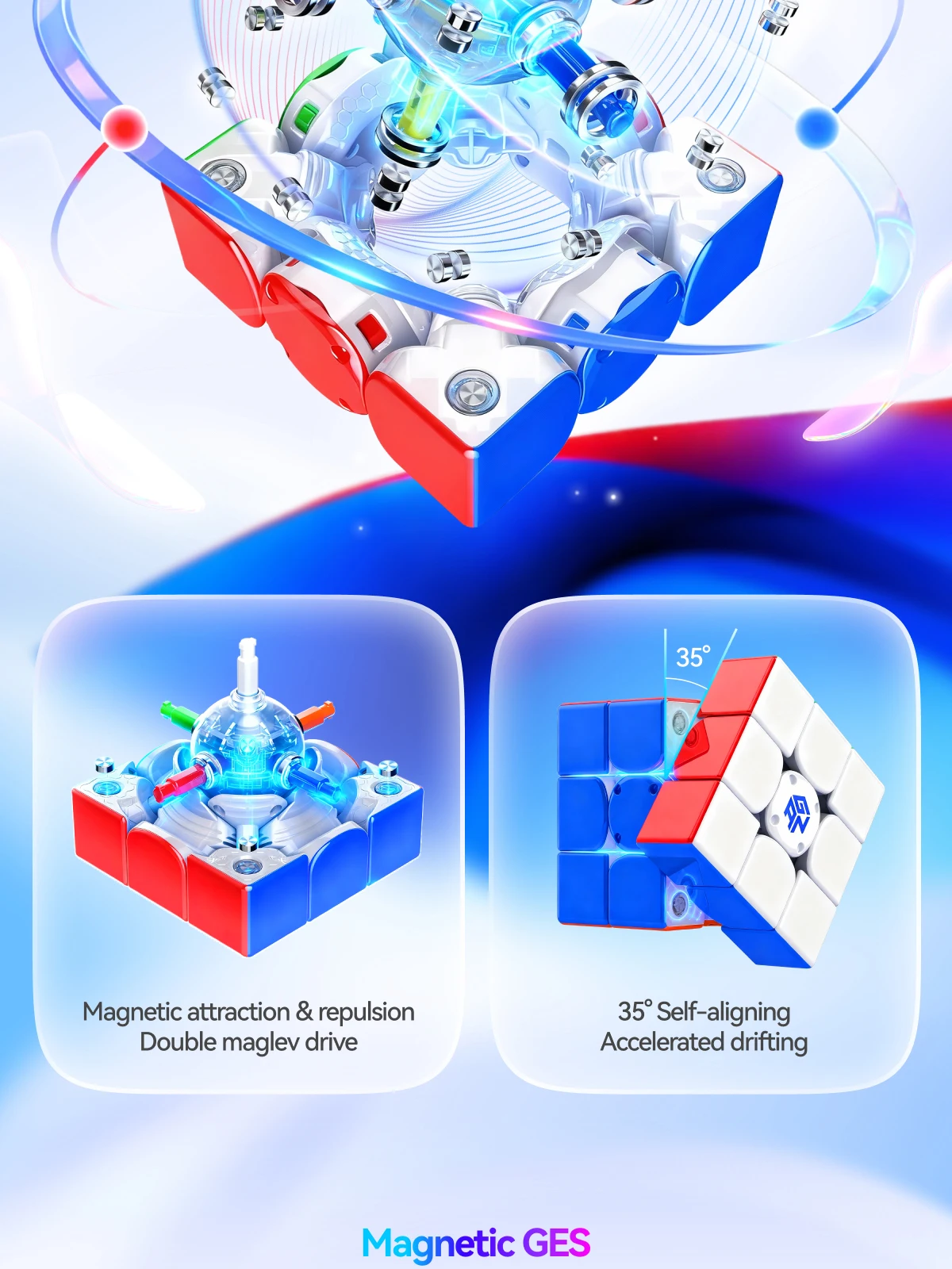 [JudyCube] GAN I4 Intelligent Flagship 3X3 Magnetic Smooth Competition Online PK Puzzle Toy GAN Smart Cube I4