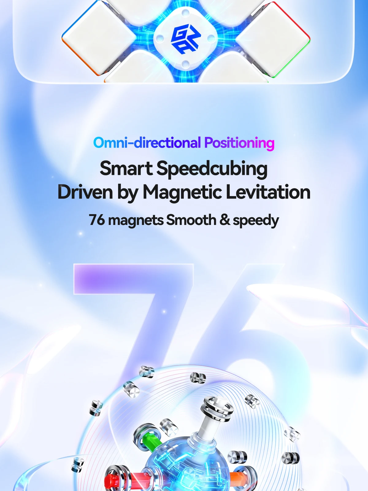 [JudyCube] GAN I4 Intelligent Flagship 3X3 Magnetic Smooth Competition Online PK Puzzle Toy GAN Smart Cube I4