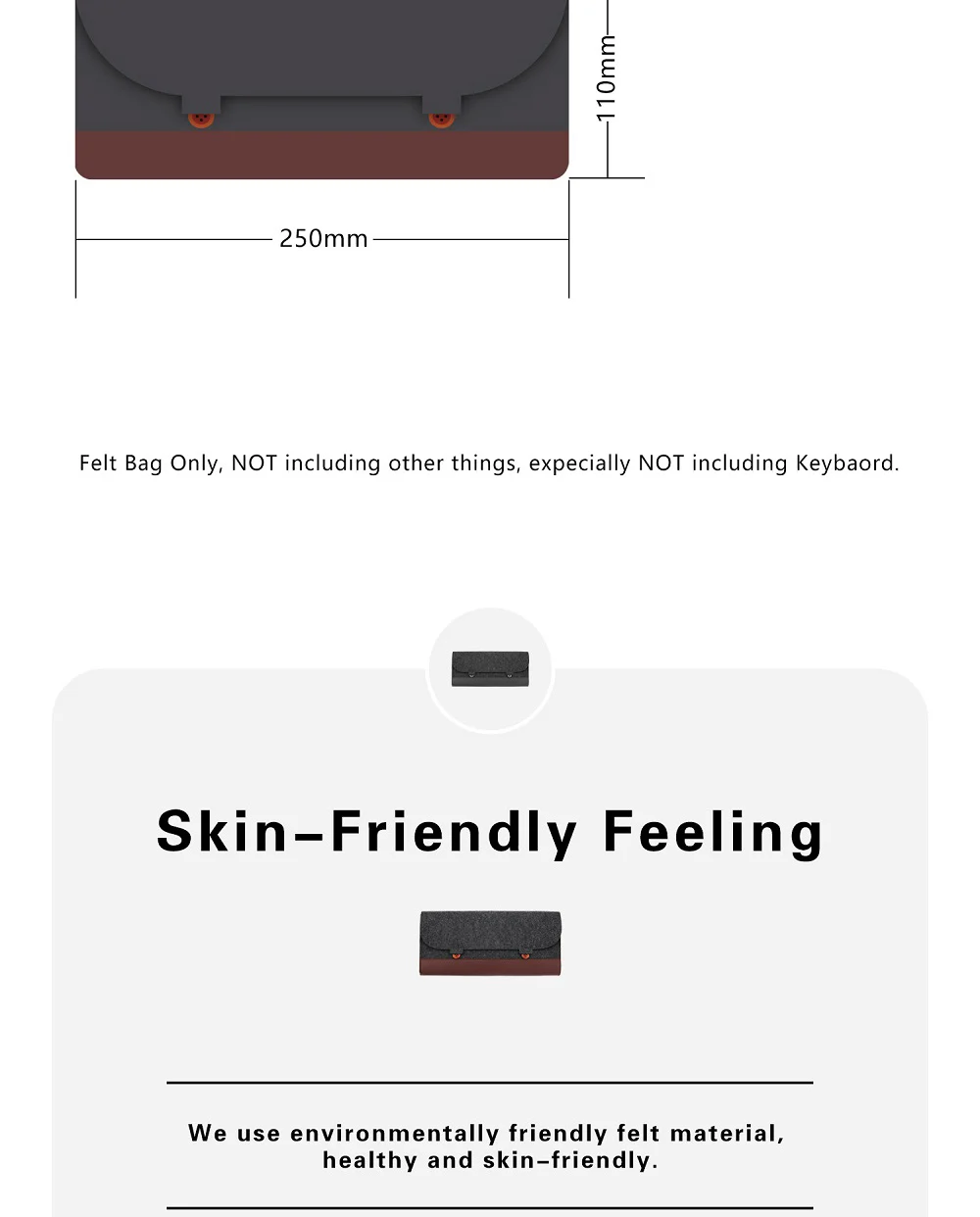 PU Felt keyboard carrying case bag for planck 40% 60% 80% 100% gh60 xd64 tada68 87 tkl 104 Ansi bm60 bm65 bm68 poker Made68 EV63
