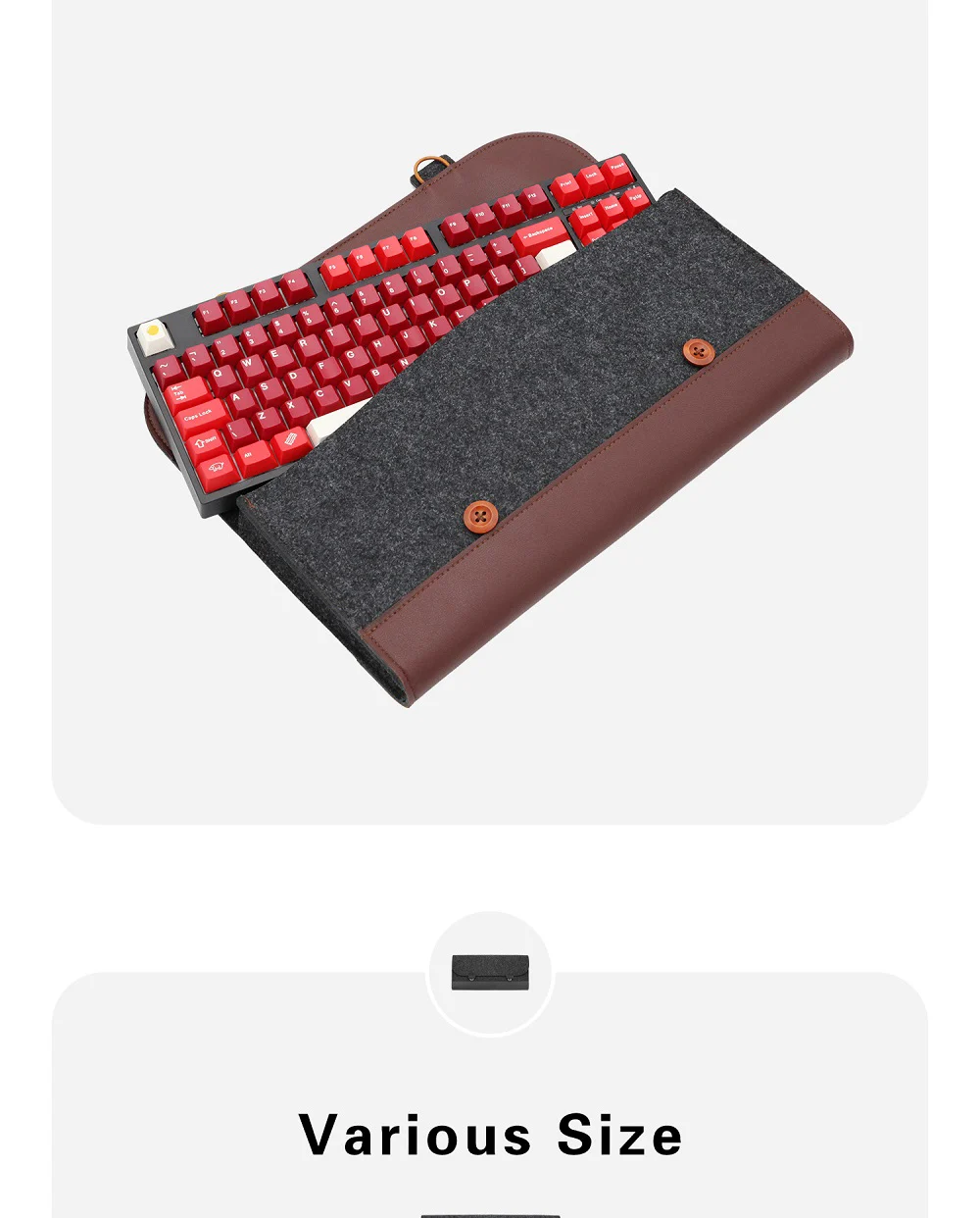 PU Felt keyboard carrying case bag for planck 40% 60% 80% 100% gh60 xd64 tada68 87 tkl 104 Ansi bm60 bm65 bm68 poker Made68 EV63