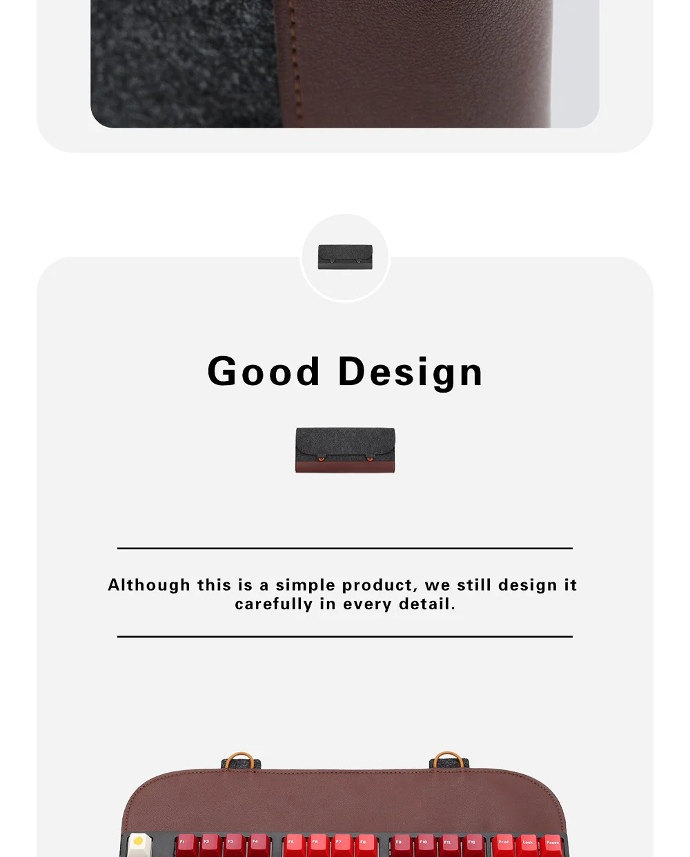 PU Felt keyboard carrying case bag for planck 40% 60% 80% 100% gh60 xd64 tada68 87 tkl 104 Ansi bm60 bm65 bm68 poker Made68 EV63