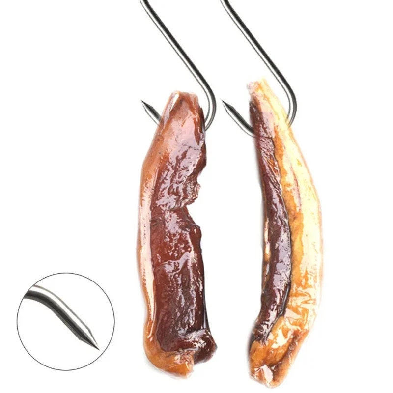 S Hooks Stainless Steel Sharp Tip - Hangers for Butcher Meat Kitchen Utensils Baking Tools Clothes Kitchen Organizer Meat Hook