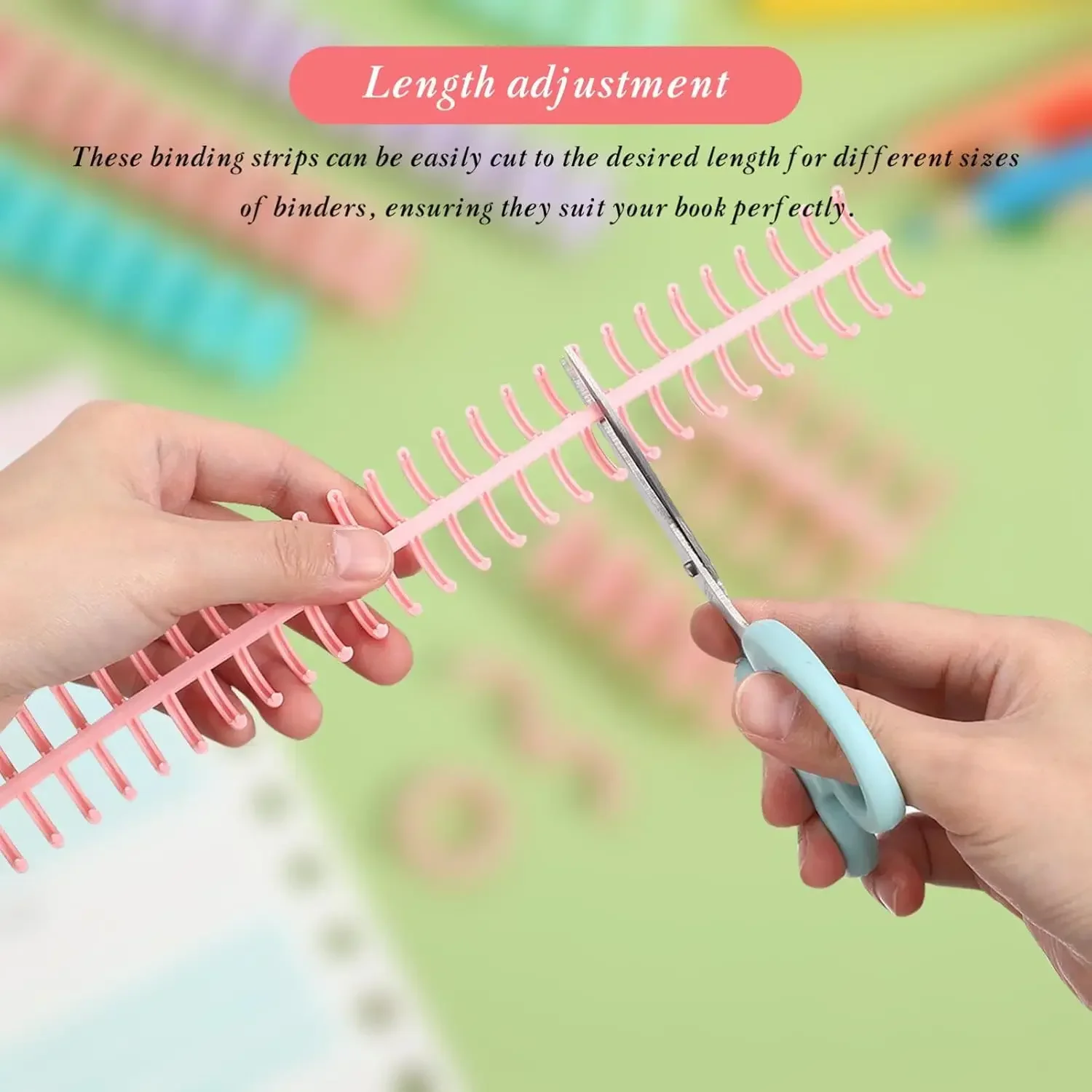 5-10PCS Plastic Comb Binding Spines 30-Ring Spiral Binding Coils for Business Document Notebook File Making - Office Supplies