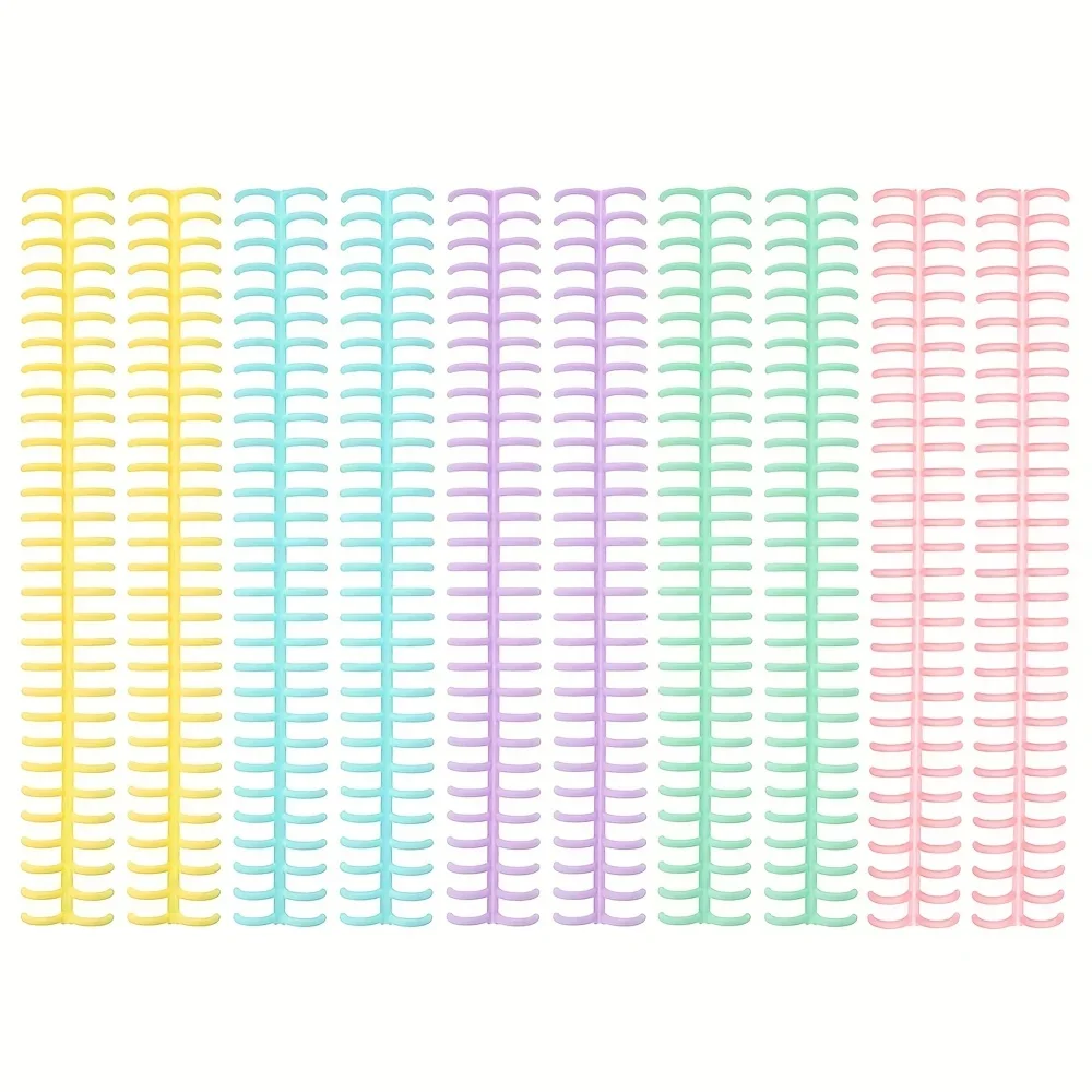 5-10PCS Plastic Comb Binding Spines 30-Ring Spiral Binding Coils for Business Document Notebook File Making - Office Supplies