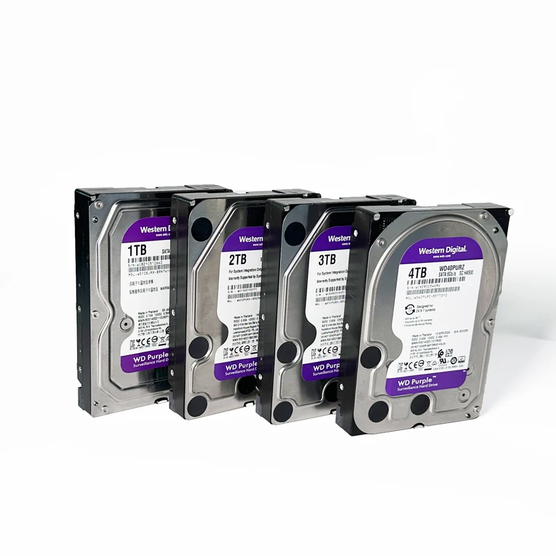 Western Digital 4TB 3TB 2TB 1TB WD Purple Surveillance Internal Hard Drive HDD - SATA 6 Gb/s, 64 MB Cache, 3.5" 1TB-WD10EJRX