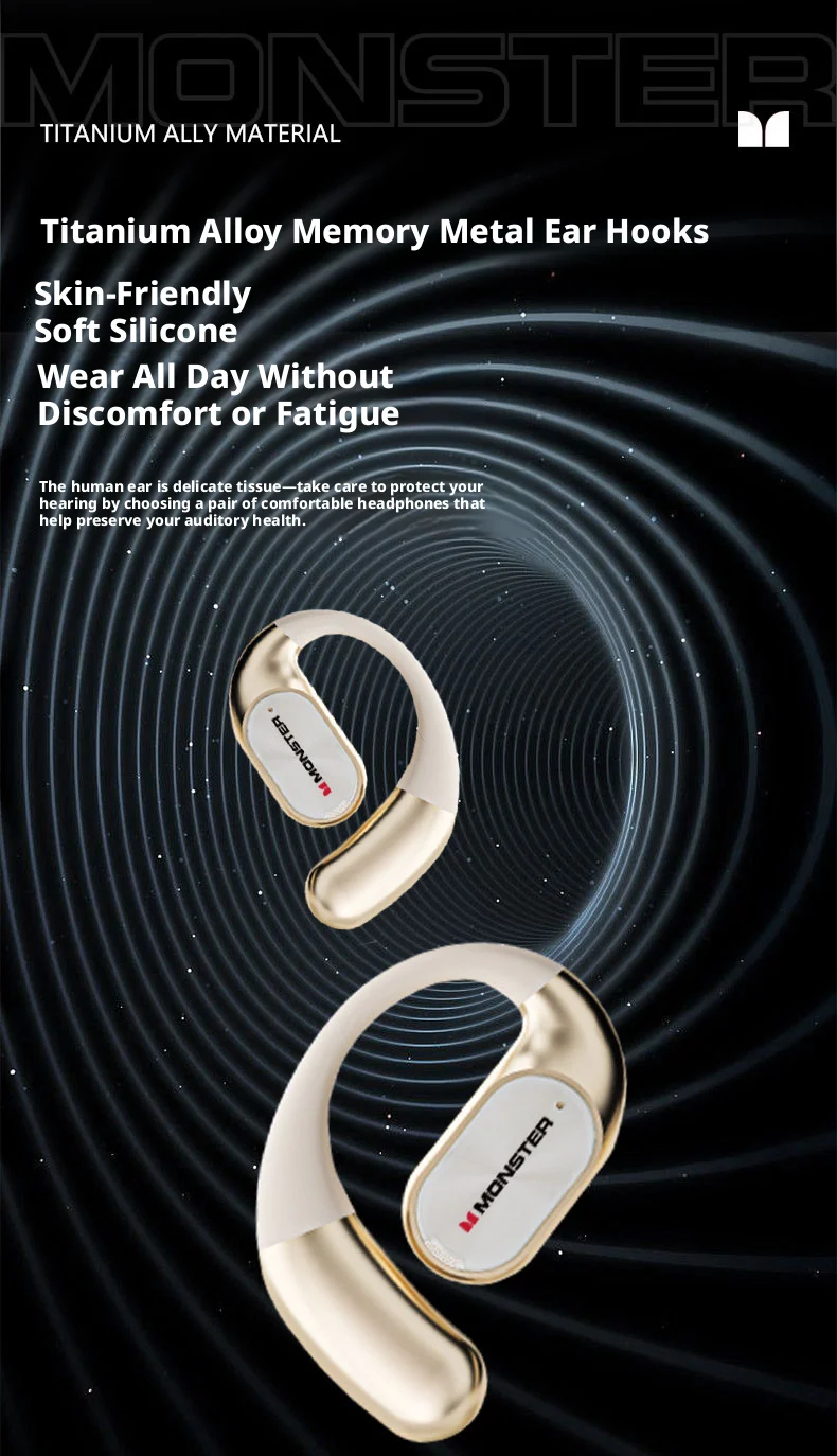 Monster AC530 Open Bi-Folding Wireless Bluetooth Headset, Perfect for Sports and Running Enthusiasts