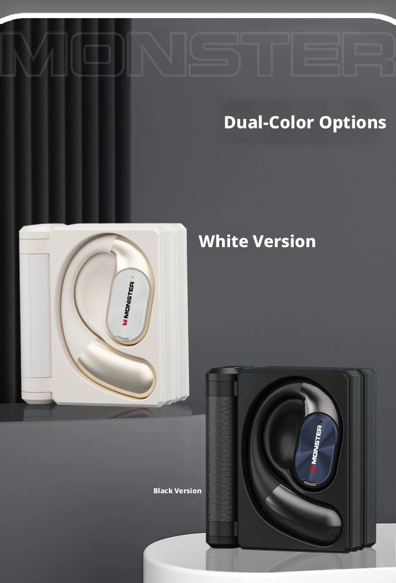 Monster AC530 Open Bi-Folding Wireless Bluetooth Headset, Perfect for Sports and Running Enthusiasts