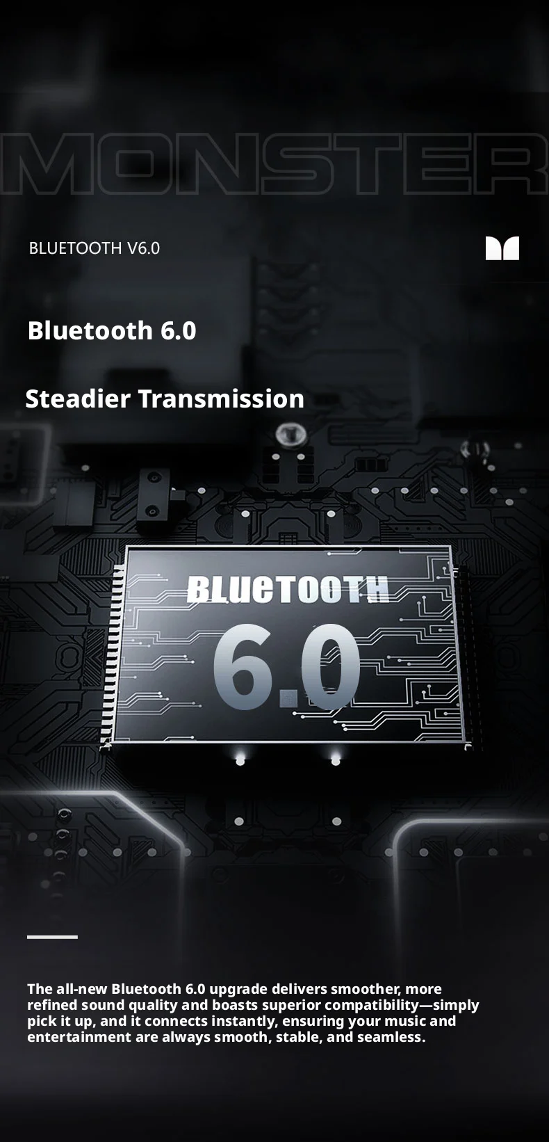 Monster AC530 Open Bi-Folding Wireless Bluetooth Headset, Perfect for Sports and Running Enthusiasts