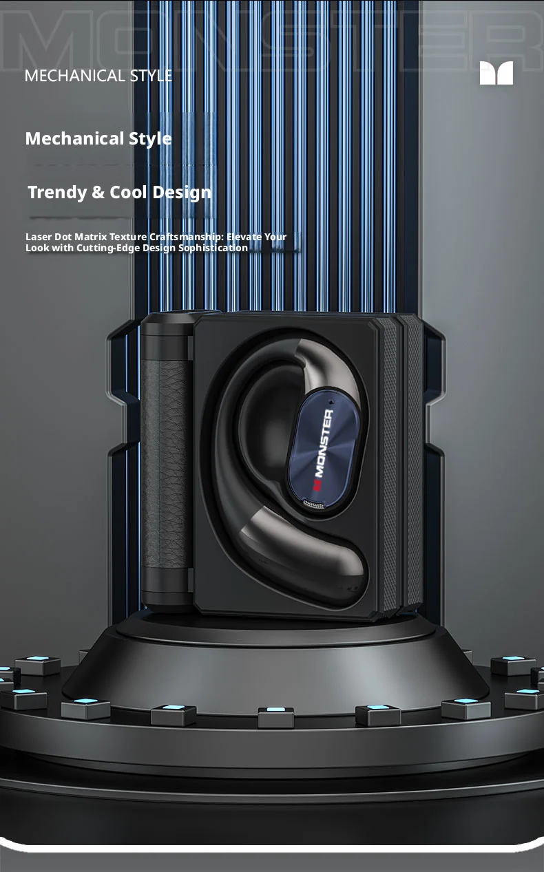 Monster AC530 Open Bi-Folding Wireless Bluetooth Headset, Perfect for Sports and Running Enthusiasts