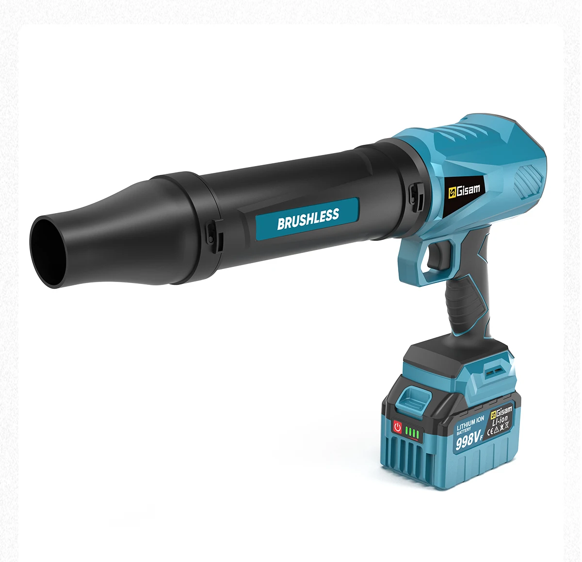 Gisam Brushless Electric Turbo Fan Cordless Leaf Air Blower Turbo Jet Fan Handheld Dust Blowing Tool For Makita 18V Battery Pin