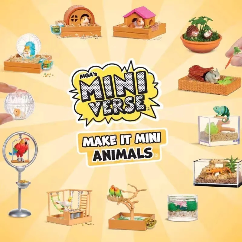 New MGA Miniverse Make It Mini Animals 2 Series Blind Box Cute Mystery Box Play House Toy Decor Collection Kid Birthday Gifts