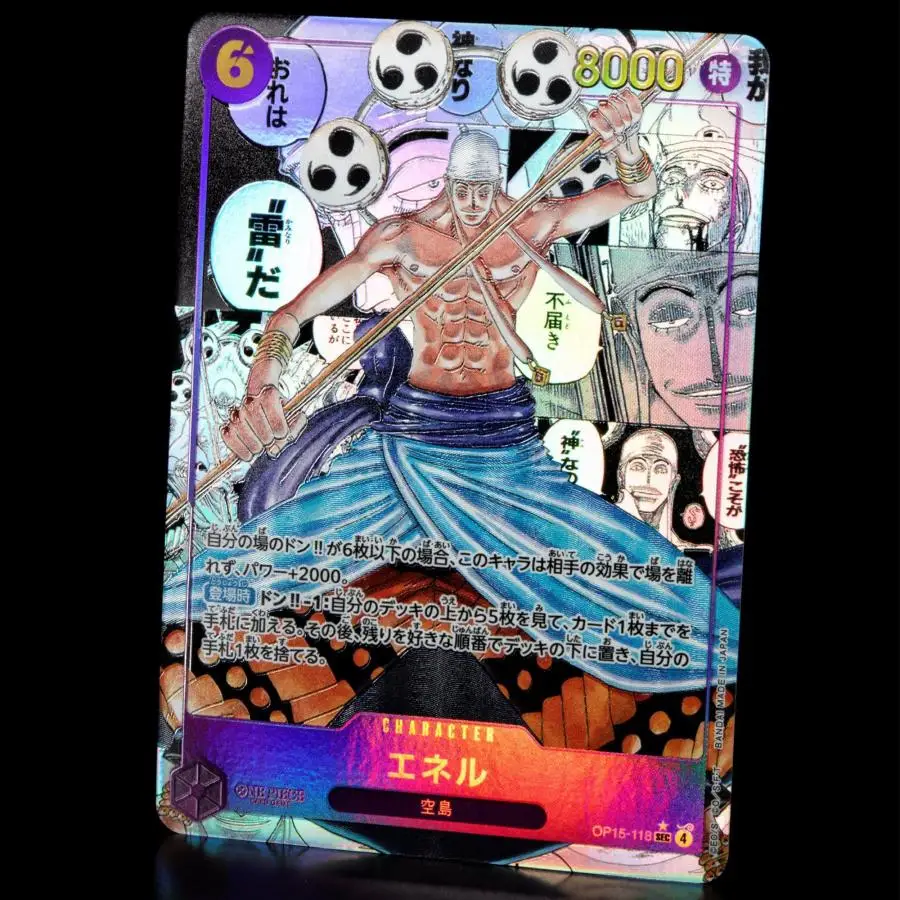 (Japanese) Full Set 2022~2026 One Piece OP15 Enel Koby Mihawk Sanji Manga Rare Card Proxy Anime Collection Foil Texture Cards